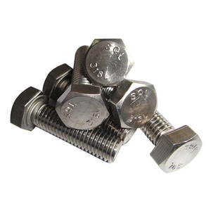 pernos de la cabeza Hex del acero inoxidable 316L